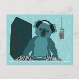 Koala-Musik-DJ-Postkarte Feiertagspostkarte