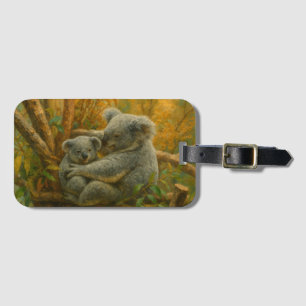 Koala Mutter und Joey im Herbst Canopy Gepäckanhänger
