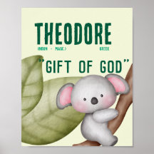 Koala Name Meaning - Green Personalisiert Gift