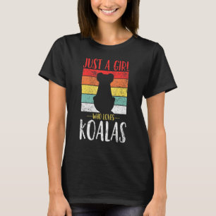 Koala Nur Ein Mädchen Das Koalas Liebt Retro Vinta T-Shirt