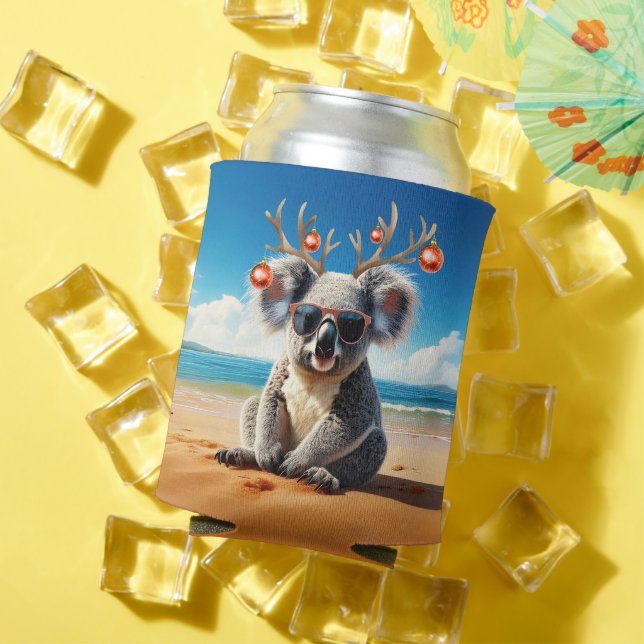 Koala on beach wearing Antlers and baubles Dosenkühler (In Situ Sommer)