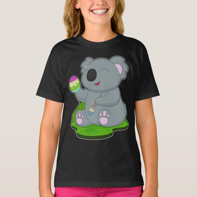 Koala Ostereiermalerei T-Shirt (Vorderseite)