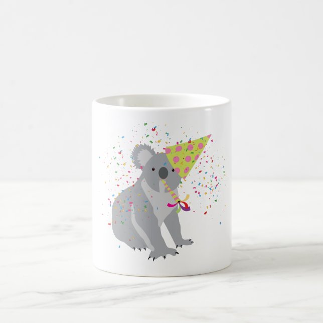 Koala Partying - Tiere mit Party Kaffeetasse (Mittel)