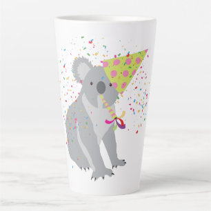 Koala Partying - Tiere mit Party Milchtasse