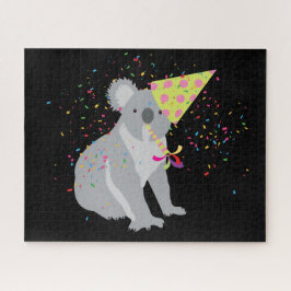 Koala Partying - Tiere mit Party Puzzle