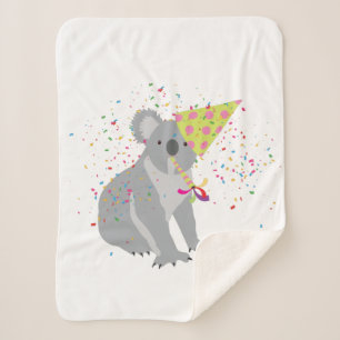 Koala Partying - Tiere mit Party Sherpadecke