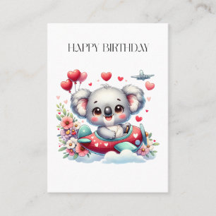 Koala-Pilot-Geburtstag Visitenkarte