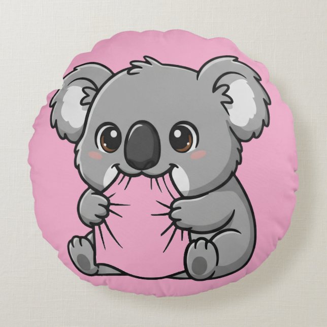 Koala pilow design rundes kissen (Vorderseite)