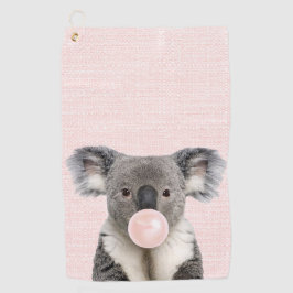 Koala Pink Bubble gum Golfhandtuch