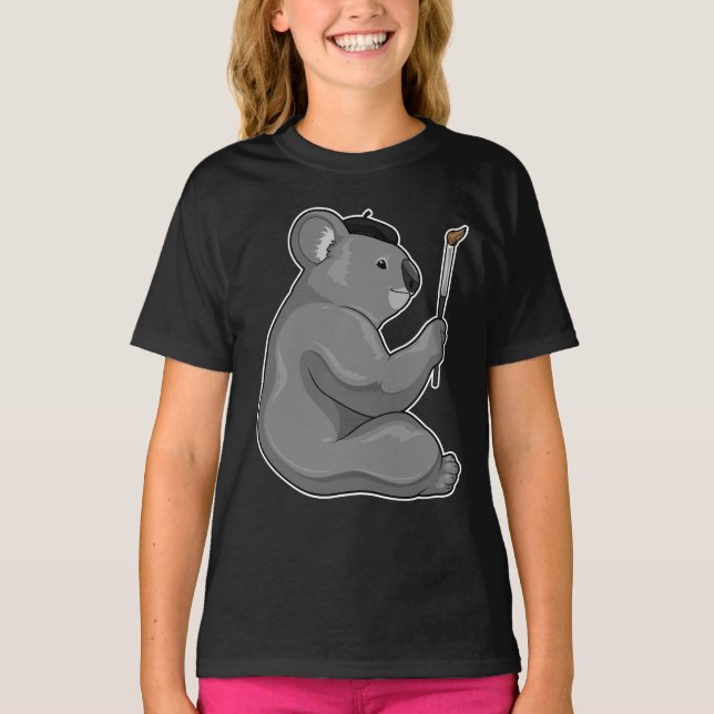 Koala Pinselpinsel T-Shirt (Vorderseite)