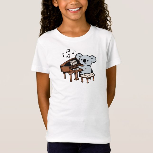 Koala Playing Piano T-Shirt (Vorderseite)