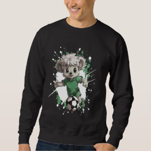 Koala Playing Soccer Niedliches Comic Sweatshirt
