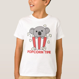 Koala Popcorn Time Funny Animes in Food T-Shirt