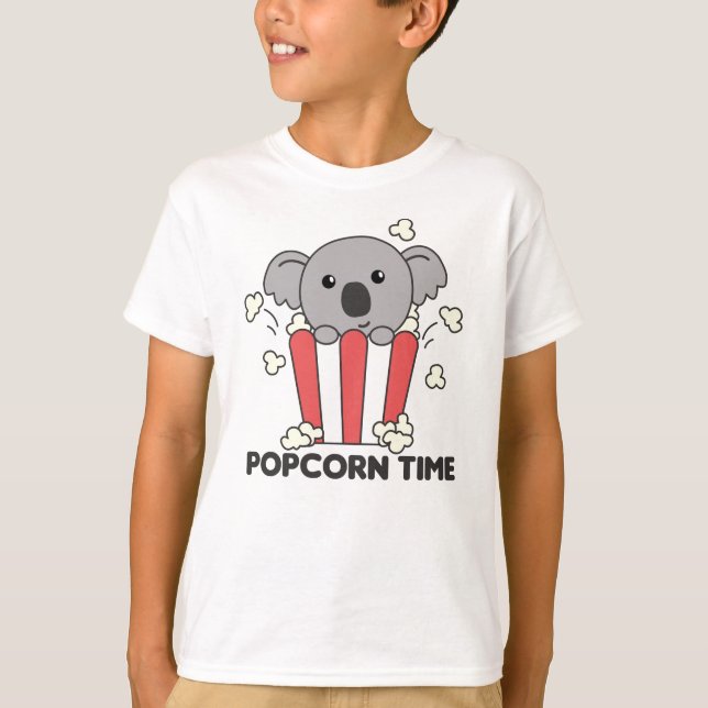 Koala Popcorn Time Sweet Animals Popcorn Bag T-Shirt (Vorderseite)