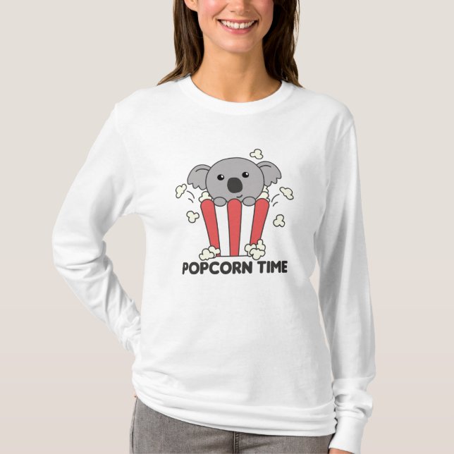 Koala Popcorn Time Sweet Animals Popcorn Bag T-Shirt (Vorderseite)