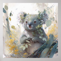 Koala Portrait Tiermalerei Natur im Freien