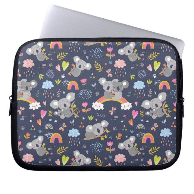 Koala Rainbow Liebe Pattern Laptopschutzhülle (Vorderseite)