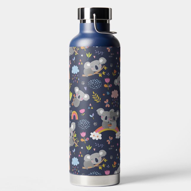 Koala Rainbow Liebe Pattern Trinkflasche (links)
