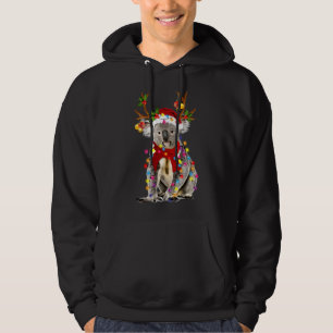 Koala Reindeer Xmas Lights Frohe Weihnachten Hoodie