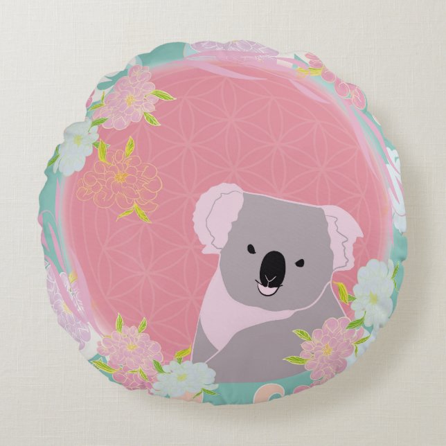 Koala Rundes Kissen (Vorderseite)
