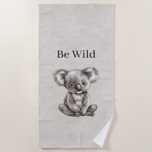 Koala-Safari-Tier-Fauxleinwand Strandtuch