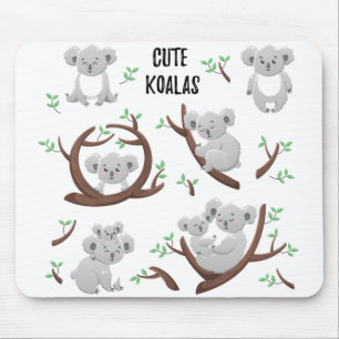 Koala Sammlung trägt Cool Koala , Unterstützung Au Mousepad