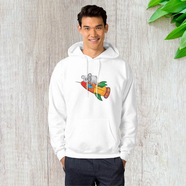 Koala schlafen bei einer farbenfrohen Rakete Hoodie (Von Creator hochgeladen)