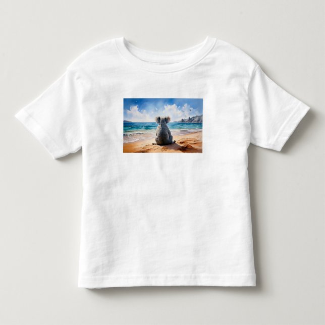 Koala sieht den Ozean Kleinkind T-shirt (Vorderseite)