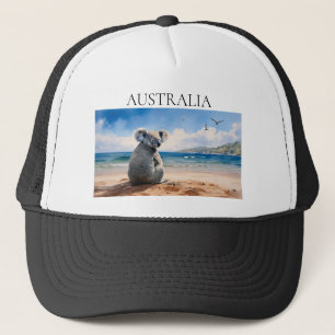 Koala sieht den Ozean Truckerkappe