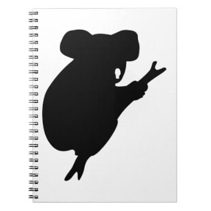 Koala-Silhouette Notizblock