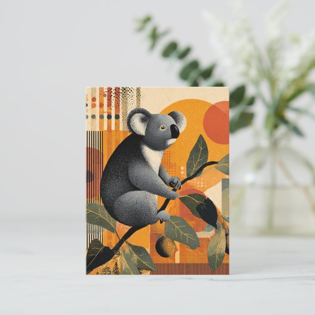 Koala sitzt in einem Baum Postkarte (Stehend Vorderseite)