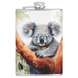Koala sitzt in einem Kaugummi Flachmann
