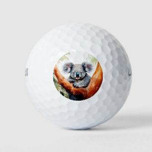 Koala sitzt in einem Kaugummi Golfball