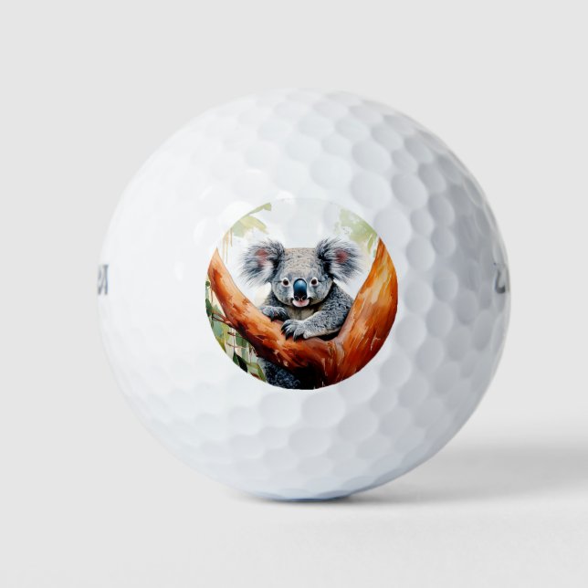 Koala sitzt in einem Kaugummi Golfball (Vorderseite)