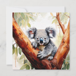 Koala sitzt in einem Kaugummi Karte