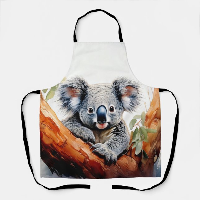 Koala sitzt in einem Kaugummi Schürze (Vorderseite)