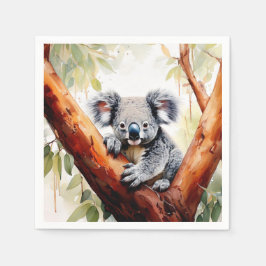 Koala sitzt in einem Kaugummi Serviette