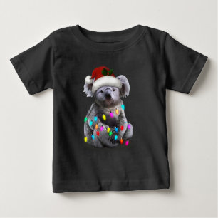 Koala sitzt mit Weihnachten Weihnachten Weihnachte Baby T-shirt
