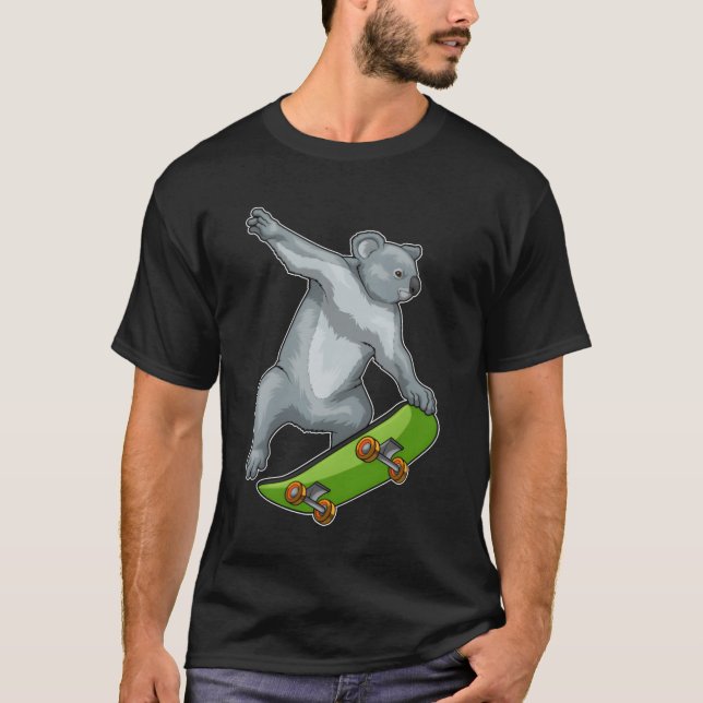 Koala Skater Skateboard Sports girl T-Shirt (Vorderseite)