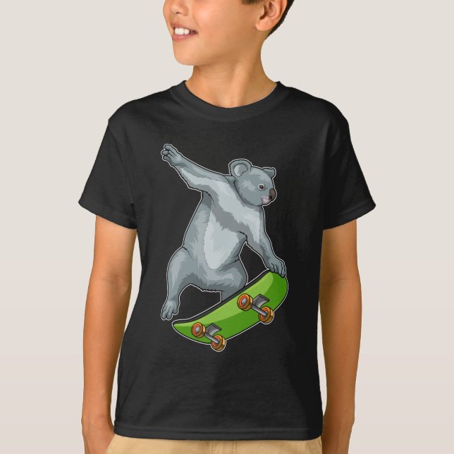 Koala Skater Skateboard Sports T-Shirt (Vorderseite)