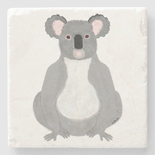 Koala Stone Untersetzer (Vorderseite)