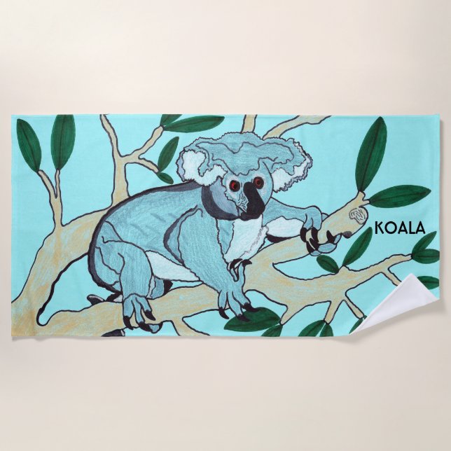 Koala-Stranddecke Strandtuch (Vorderseite)