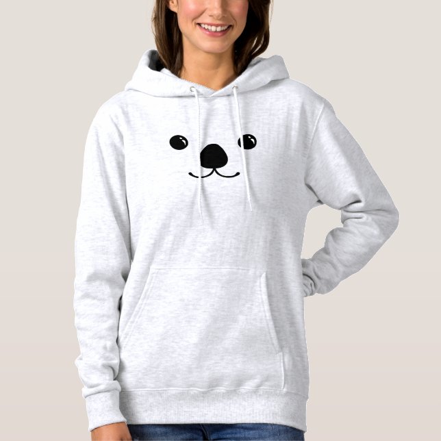 Koala Süße Tier Face Design Hoodie (Vorderseite)