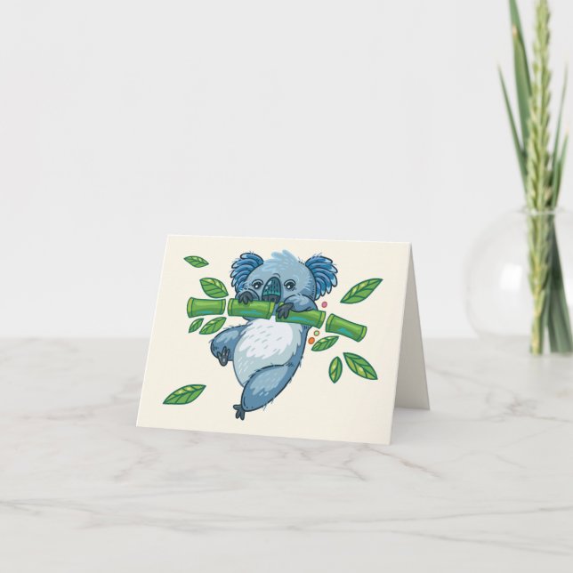 Koala Süssen Notecard Dankeskarte (Vorderseite)