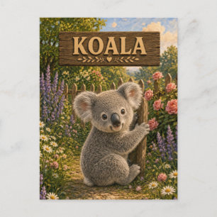 Koala Süßes Baby-Geschichtenbuch-Nursery-Tier Postkarte