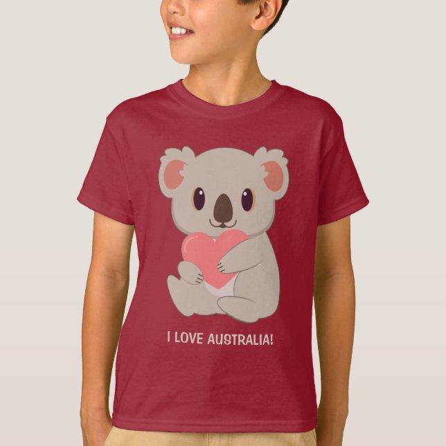 Koala-T - Shirt für benutzerdefinierte Liebe (Vorderseite)