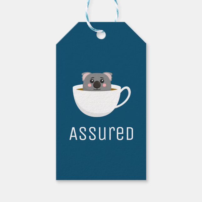 Koala Tea Assured Geschenkanhänger (Vorderseite)