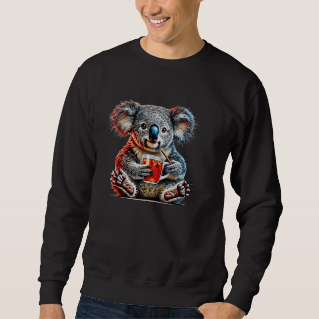 Koala Tea Lover Niedlicher Bär für Teetrinker Ein  Sweatshirt (Vorderseite)