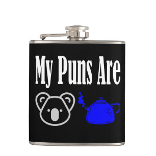 Koala Tea Puns Funny Flachmann