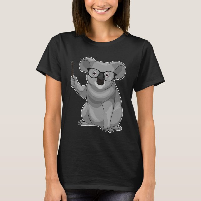 Koala Teacher Pointer T-Shirt (Vorderseite)